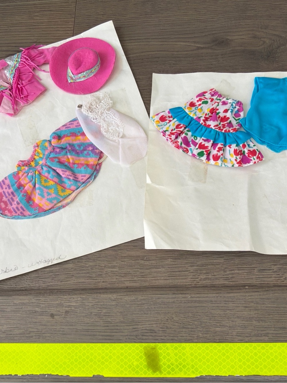 Vintage western Barbie outfit plus Blue top/Floral skirt